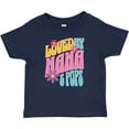 thumbnail image 3 of Inktastic Nana and Pops Love Me Retro Flowered Girls Baby T-Shirt, 3 of 5