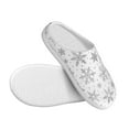 thumbnail image 3 of Goofa Snowflake Minimalist Print Womens Mens Cotton Lightweight House Slippers , Washable Home Slippers,Indoor Comfy Bedroom Cozy Slippers-35/36, 3 of 7