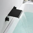 thumbnail image 4 of Two Handles High Flow Rate Matte Black Wall Mount Waterfall Tub Filler, 4 of 7