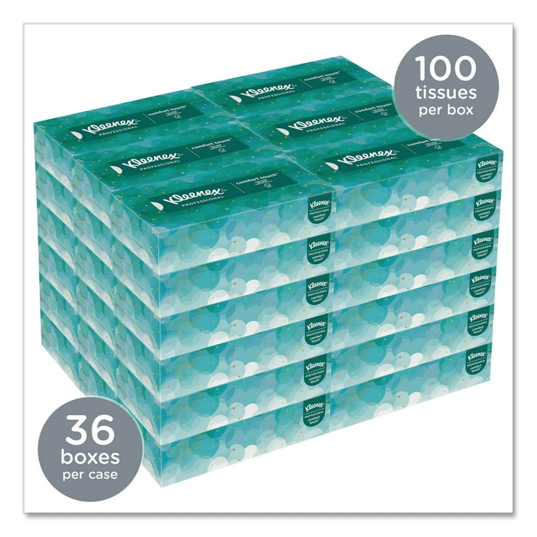 Kleenex® White Facial Tissue, 2-ply, White, Pop-up Box, 100