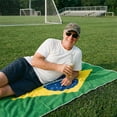 thumbnail image 4 of GOGREEN Paquete de 4 Toallas de Playa Brazil Grandes, Toallas Libres de Arena para Viaje, Toallas de Playa de Secado Rápido y Absorbentes para World Cup 2026 Alberca Yoga Gimnasio Acampar, 4 of 7
