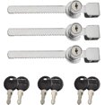 thumbnail image 1 of 3 Pieces Terrarium Display Cabinet Sliding Glass Door Lock, Sliding Glass Door Latches, Cam Locks, Mailbox Drawer Cupboard Lock With 6 Keys, Zinc Allo, 1 of 5