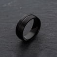 thumbnail image 4 of Unisex Stainless Steel Ring, Geometric Style in Black, Durable and Stylish Ring for Everyday Wear, 4 of 5