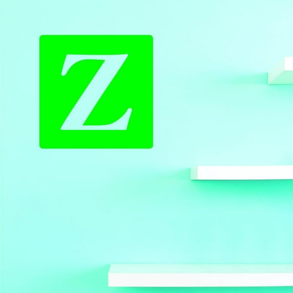 Custom Decals Alphabet Letter Z Wall Art Size: 20 X 20 Inches Color: Multi