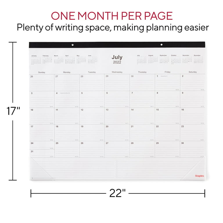 2022-2023-staples-academic-22-x-17-monthly-calendar-black-st12952-22-walmart-com