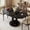 Black, variant on Laisnet 47" Modern Round Dining Table for 6, Wood Dinner Table for Kitchen Dining Room, Black