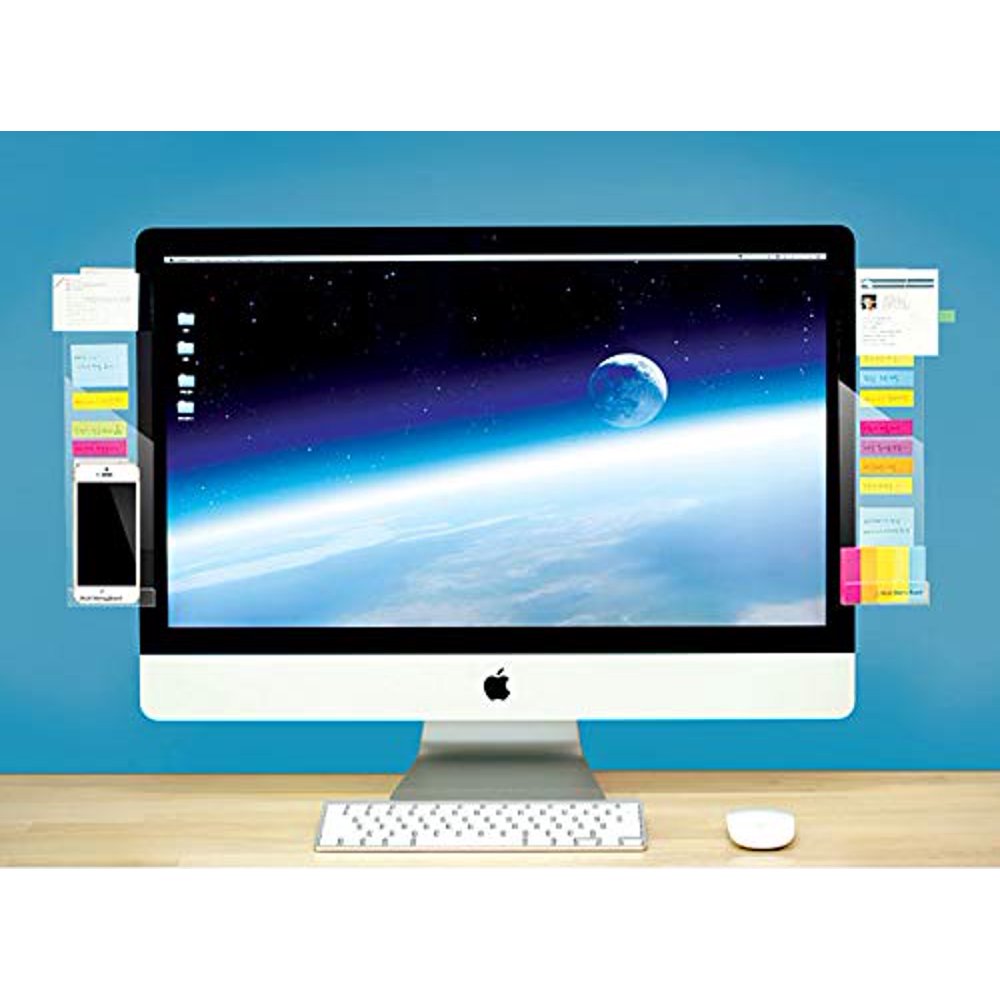 Set of 2 Acrylic Computer Screen Monitor Memo Board for Sticky Notes