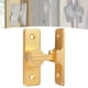 thumbnail image 3 of Pestillo para puerta de granero, cerradura de seguridad para el hogar, herrajes de aleación de zinc, pestillo para puerta corrediza Oro de 90 grados, 3 of 8