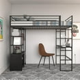 thumbnail image 3 of DHP Lanis Twin Loft Bed with Desk and Storage, Black, 3 of 10