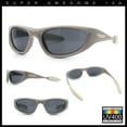 thumbnail image 2 of Retro Classy Oval Wrap Around Vintage Sport Soft Arm Tip Plastic Sunglasses Beige - Black, 2 of 7