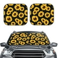 thumbnail image 2 of Xecao Sunflower 6 for Foldable Car Sun Shades (2-Pack) offer sun protection with an easy-fold design for convenient windshield shading., 2 of 7