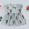 thumbnail image 3 of Fortune Robe Western pour Bébé Fille Manches Courtes Imprimé Bétail Robe Cowgirl, 3 of 7