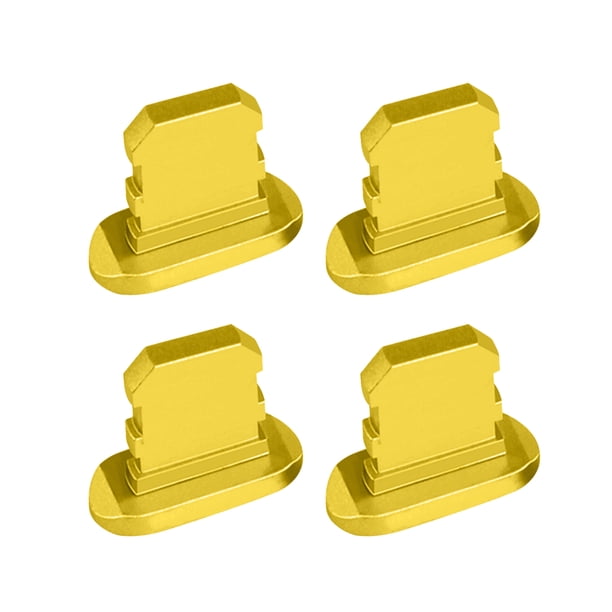 Methold 4Pcs Mobile Phone Stopper Dust Proof USB Protection Anti-dust Cap Micro Charging Port Replacement for 13/Mini/Pro/Pro Max Cables de audio/vídeo Amarillo