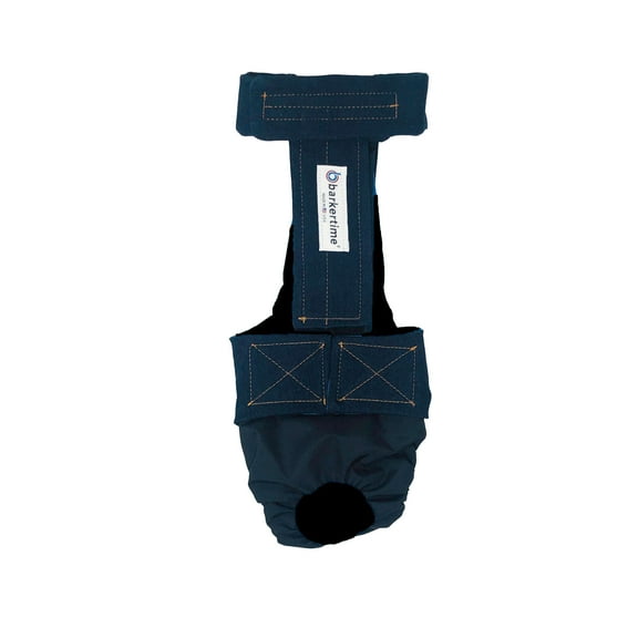 Barkertime Denim on Black Dog Diaper Overall