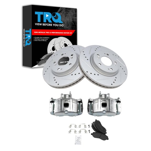 TRQ Front Brake Pad & Rotor Kit Fits Select 2007-2017 Mitsubishi
