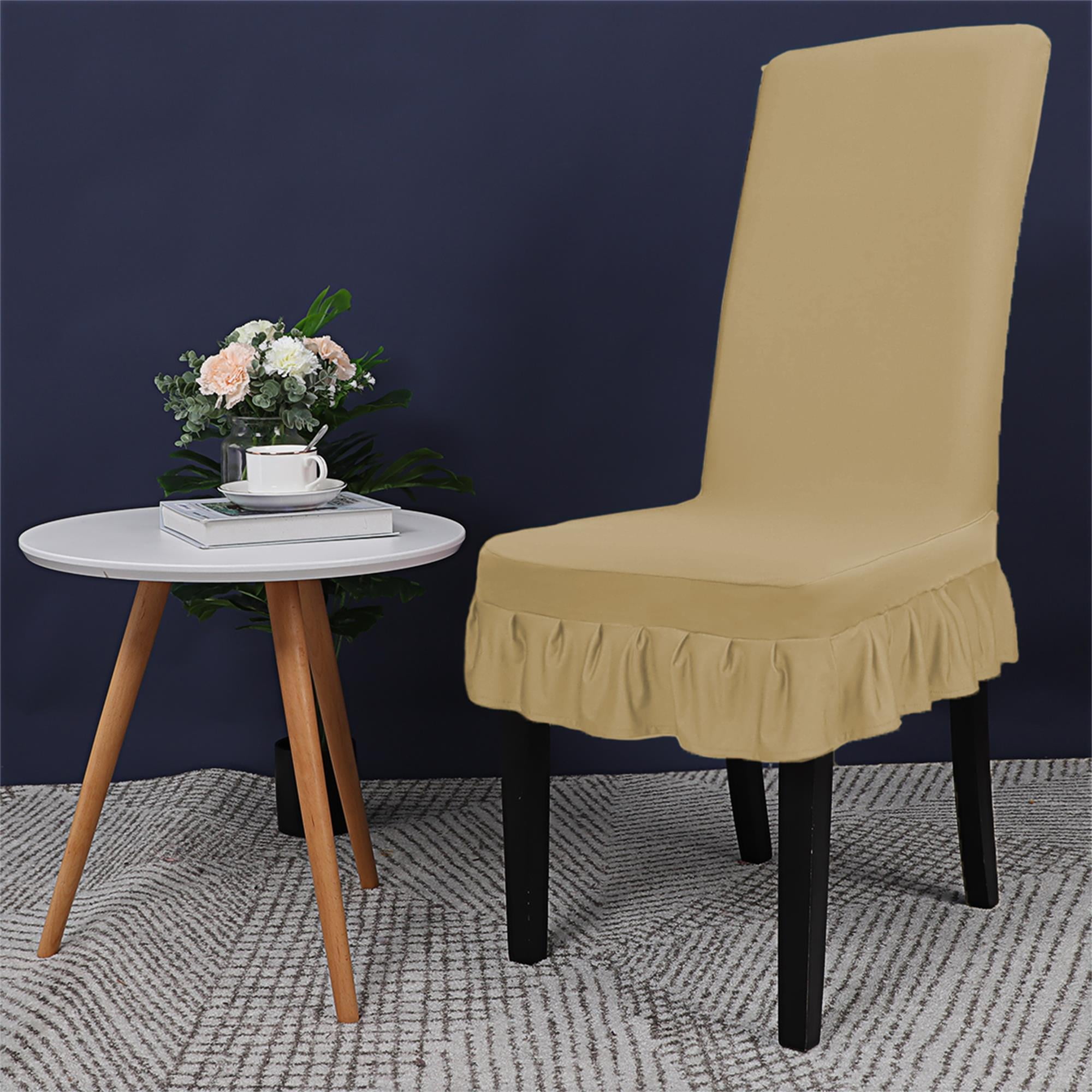 PiccoCasa Elastic Removable Polyester Spandex Elegant ruffled Chair