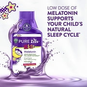 Vicks Pure Zzzs Kidz, Melatonin Sleeping Liquid for Kids and Children, Natural Berry Flavor, Non Habit Formation, Drug Free, 8.0, Ounce
