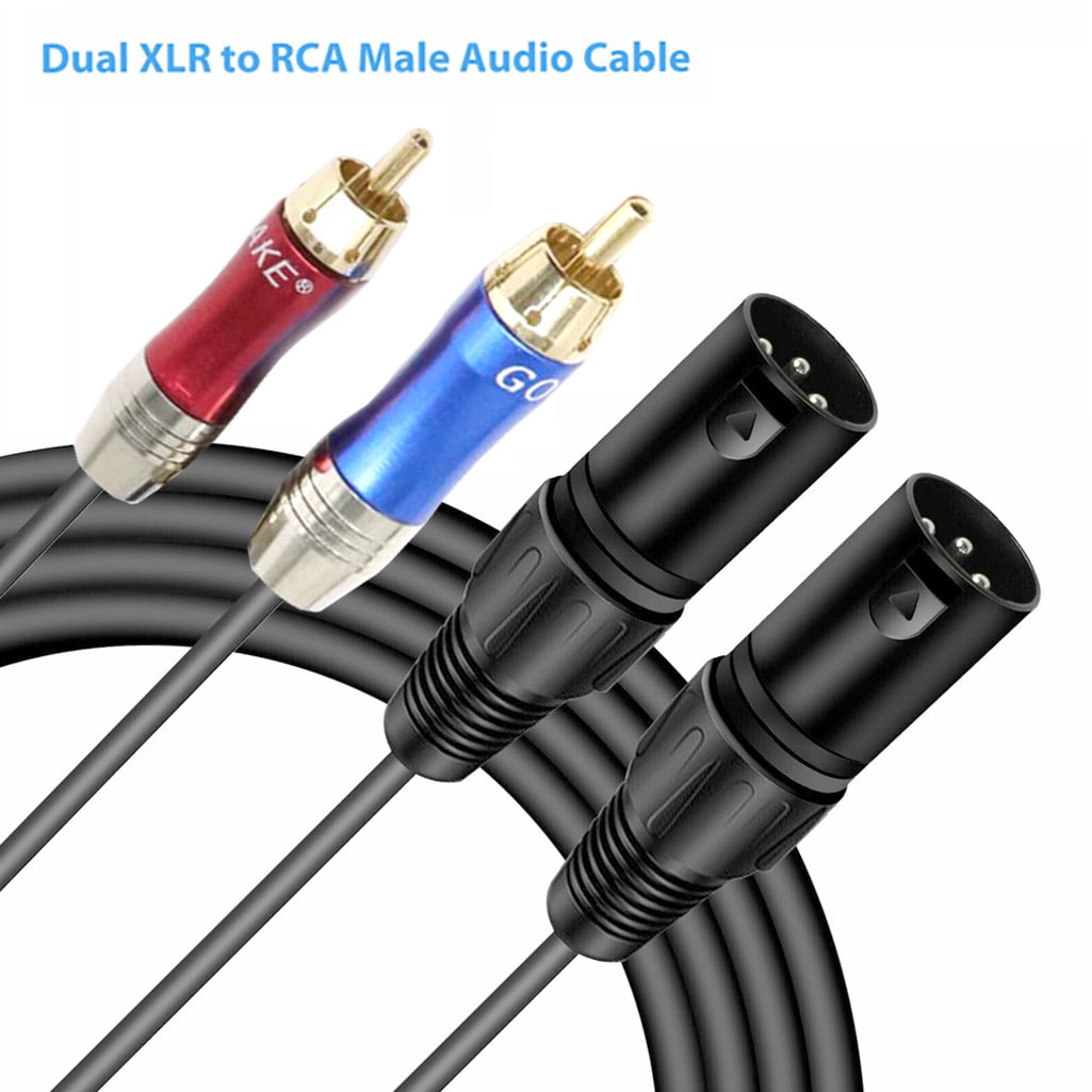 Professional Audio Link Cable Dual 5ft XLR Female/Male to RCA Male