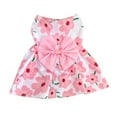 thumbnail image 1 of Floral Pet Dress - Polyester Fabric, Adjustable Snap Buttons, Breathable Mesh, Leash Attachment, Suitable for Small Dogs & Cats, 1 of 5