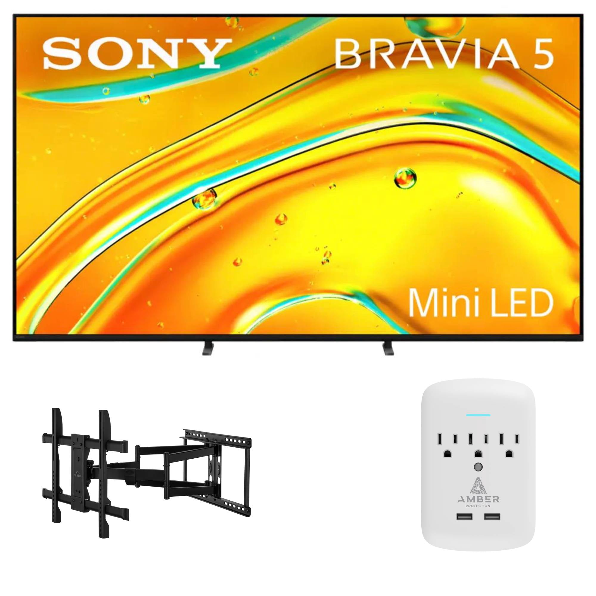Sony K-55XR50 55" TV with XL-FULL-MOTION-MOUNT and 3-OUTLET-SURGE (2025)