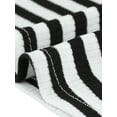 thumbnail image 5 of DARING DIVA Women's Plus Stripe Short Sleeve Crew Neck Rainbow T-Shirt 3X Black White, 5 of 6