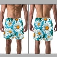 thumbnail image 3 of luoweisi Men's Beach Shorts Quick Dry Swim Trunks with Mesh Lining Daisy L, 3 of 5