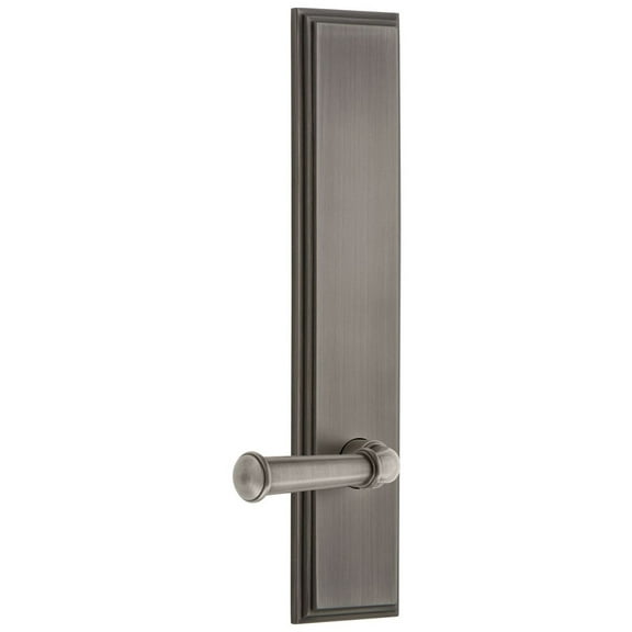 Grandeur Cargeo_Tp_Psg_238_Rh Carre Solid Brass Tall Plate Rose Right Handed Passage Door