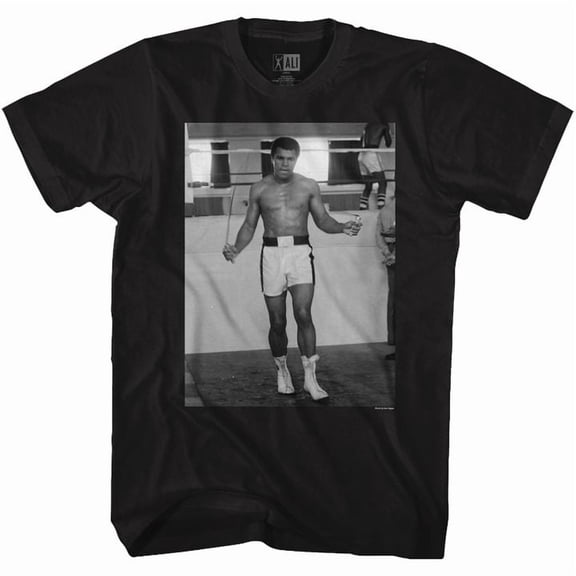 Muhammad Ali Jumpin Rope Black Adult T-Shirt 5Xl