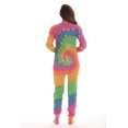 thumbnail image 3 of #followme Women's Thermal Henley Bodysuit - Cozy and Comfortable Winter Sleepwear and Loungewear Union Suit (Tie Dye Pastel, X-Small), 3 of 3
