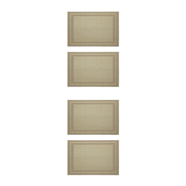 Manteles individuales Bewildely trenzados PVC antideslizante Marrón 30*45cm 2Conjunto