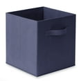 thumbnail image 2 of Casafield Set of 12 Fabric Storage Cube Bins, Navy Blue - 11" Collapsible Foldable Cloth Baskets for Shelves and Cubby Organizers, 2 of 7