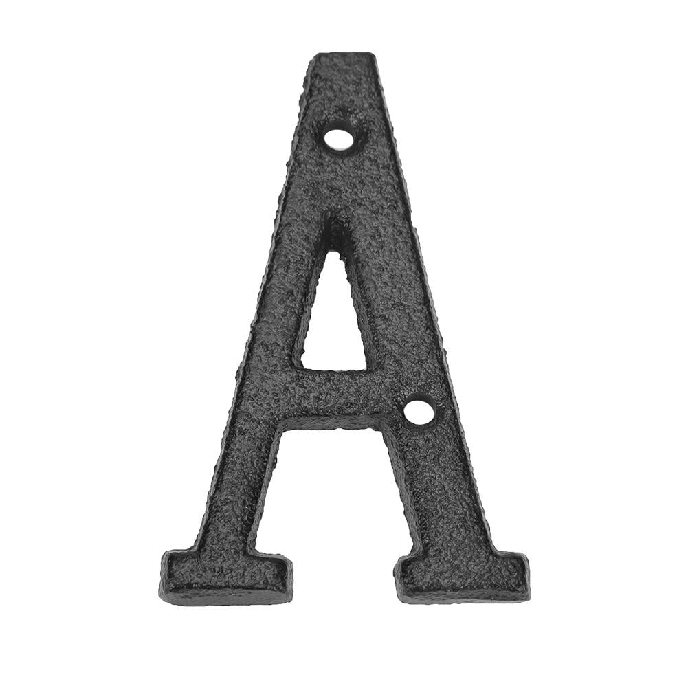 Metal Letters Alphabet Cast Iron House Sign Doorplate DIY Cafe Wall Decoration 