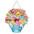 thumbnail image 2 of Front Door Hanging,Door Plates Colorful Flowers Spring Hanging Decorative Signs Wooden Spring Welcome Panels Are Used To Decorate The Porch Entrance Door, 2 of 9
