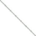 thumbnail image 1 of 925 Sterling Silver 2.50mm Fancy Rope Chain Anklet, 1 of 1