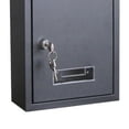 thumbnail image 4 of Rust-proof Mailbox 22x6.5x30cm Wall Mounted Mail Lock Front Door Box Secure Case Black 1, 4 of 8
