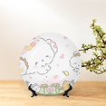 thumbnail image 3 of Lsque Sanrio Pattern Ceramic Decorative Plate Decorative Plates with Display Stand Personalized Porcelain Plate Ceramic Ornaments for Wall Hanging Decoration-8in, 3 of 6