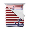 thumbnail image 7 of Anchor Red Queen Size Down Alternative Comforter, Lightweight Comforter Quilt Bedding Set with Pillow Shams Modern Navy Blue White Striped Nautical All Seasons Bed Comforter Duvet Insert 90"x96", 7 of 7
