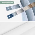 thumbnail image 6 of Beige Blue Ombre Tie Up Valance Curtains for Windows, Kitchen Curtains Window Shades, Moire Abstract Artwork Light Filtering Roman Curtain Valances for Bedroom/Bathroom/Cafe 60"x18", 6 of 9