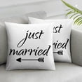 thumbnail image 3 of Set of 2, Married Pillows Cushion Cases, Double-Sided Print Short Plush Home Furnishing, 3 of 8