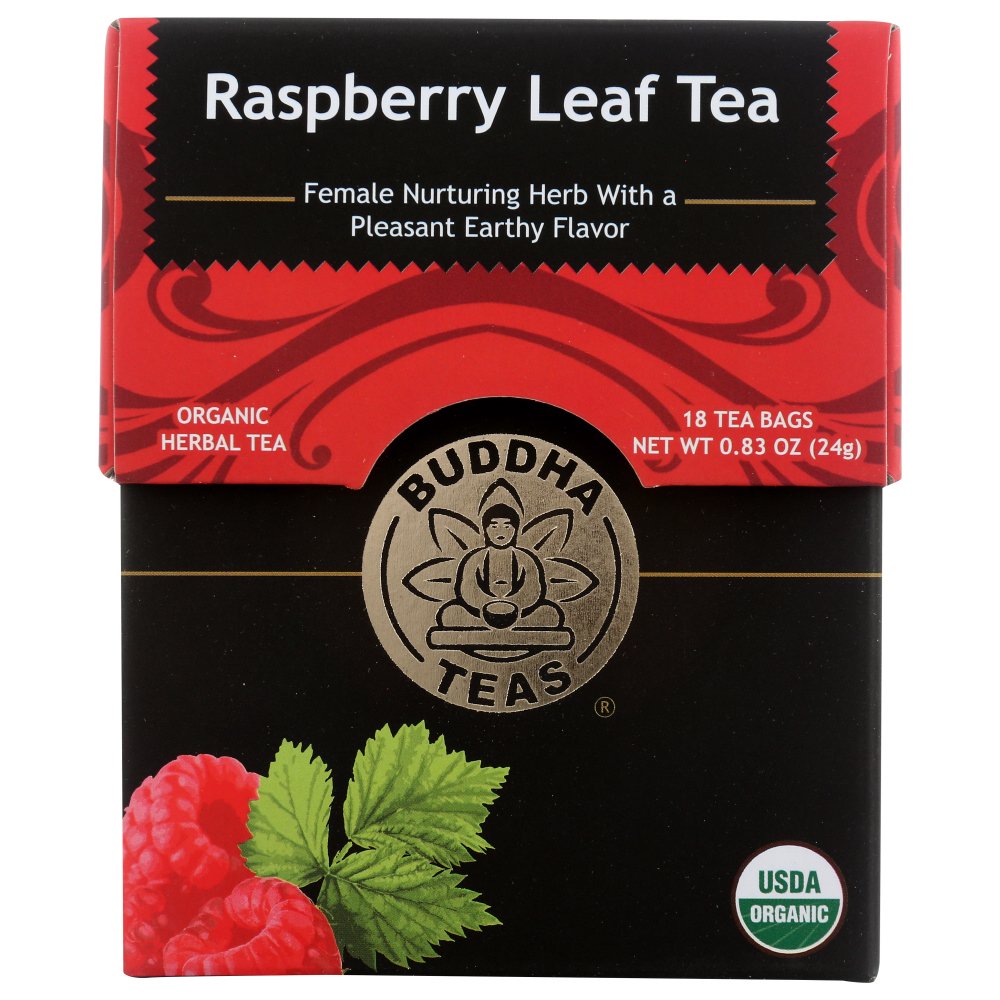Buddha Teas Raspberry Leaf Organic Tea, 18 Count