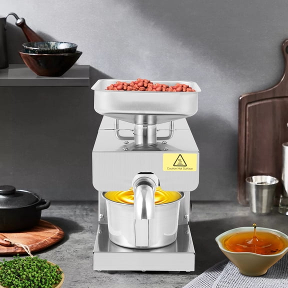 Stainless Steel Oil Press Machine - 45% Oil Yield, Cold & Hot Pressing, High-Efficiency for Peanuts, Sunflower, Olive, Coconut, and More