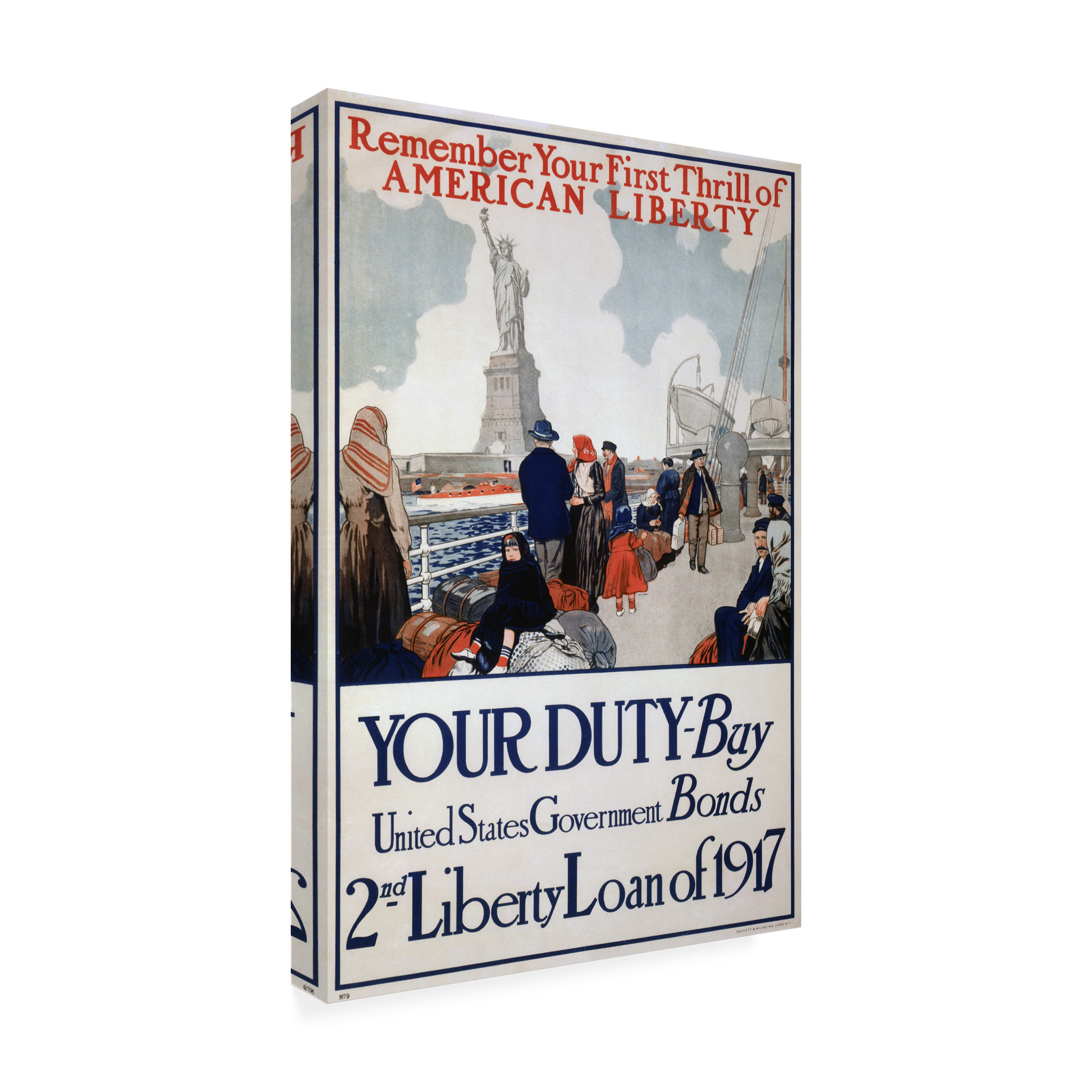 Trademark Fine Art 'Statue Of Liberty 1917' Canvas Art by Vintage Apple Collection