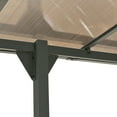 thumbnail image 5 of 10 x 14 FT Wall-Mounted Gazebo, Patio Cover Lean-to Awning  Pergola with Powder-Coated Iron Frame and with PC Roof Panels, Large Outdoor Patio Awnings for Garden, Decks, Backyard, Gray, 5 of 9
