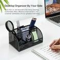 thumbnail image 2 of Deli Mesh Desktop Organizer Office Supplies, 7 Compartments, Black, 2 of 10