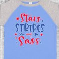 thumbnail image 3 of Inktastic 4th of July Stars Stripes and Sass Blue and Red Stars Gift Toddler Toddler Girl T-Shirt, 3 of 4