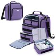 thumbnail image 1 of Neceser de viaje BAFASO, tamaño grande, con 4 bolsas extraíbles, color morado, 1 of 7