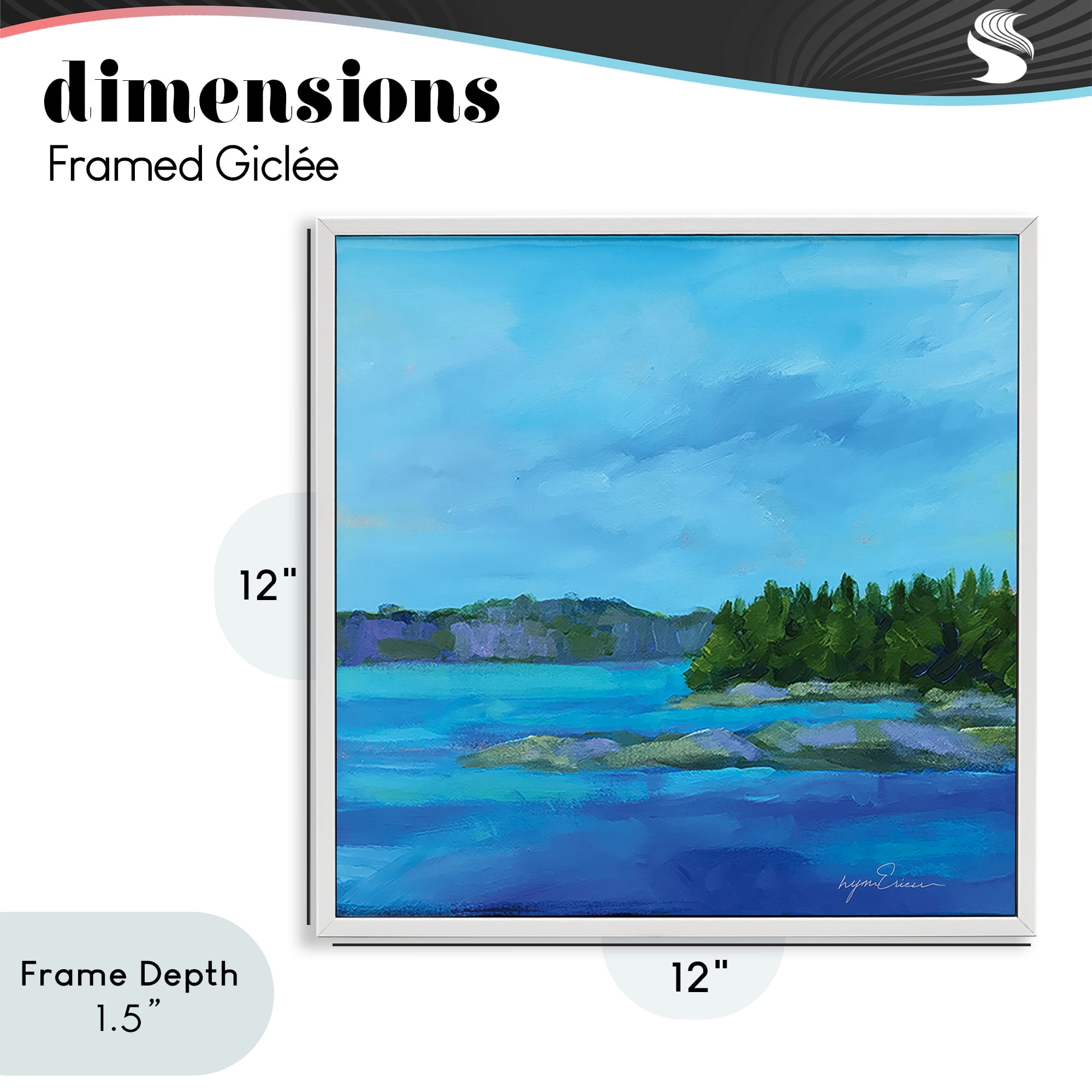 Stupell Industries Tranquil Blue Cove White Framed Giclee Art, design by Lynn Ericson Fine Art