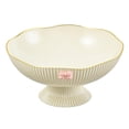 thumbnail image 2 of Pedestal Bowl Bandeja de alimentos Bandeja para la de almacenamiento Decoración de drenaje desmontable Soporte de vegetales para reuniones familiares Beige, 2 of 10