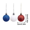 thumbnail image 2 of SHJHENG 24Pcs Patriotic Christmas Ball Ornaments, Red White Blue Glitter Hanging Balls for 4th of July, Memorial Day Decor, 2 of 7