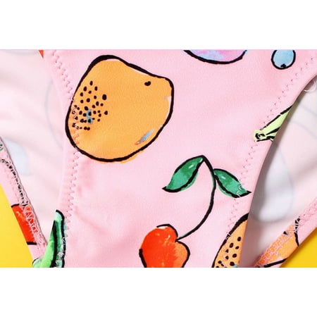

Cathalem Swim Suits for Girls Size Print Swimwear Swimsuit Girls Piece Fruit Bathing Beach One Toddler Girls Swimsuits Bikini Swimwear Pink 4-5 Years